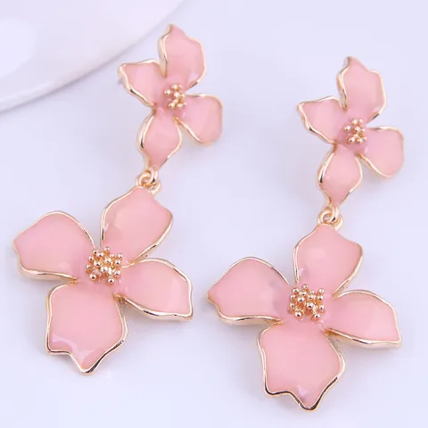 Exaggerated Alloy Drop Earrings