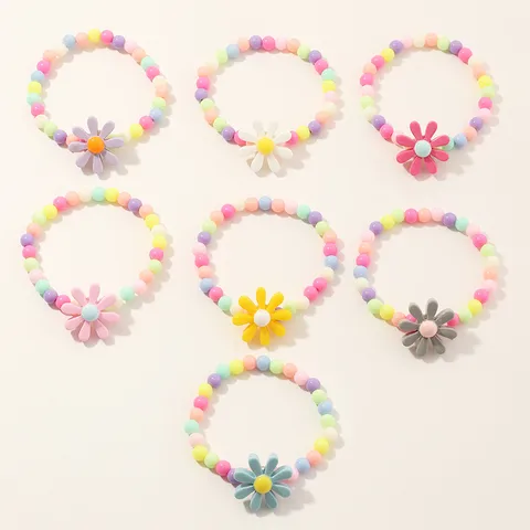 Flower Beaded No Inlaid Kid's Bracelets