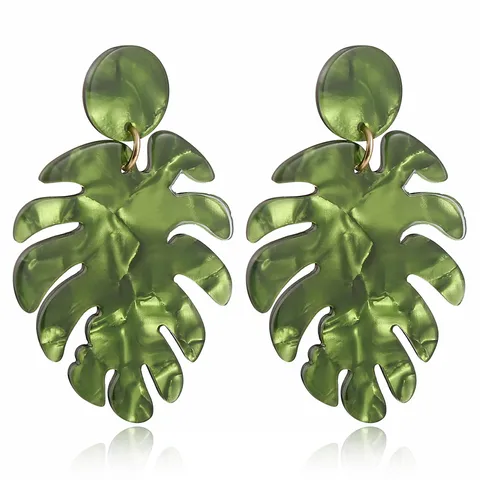 Novelty Leaves Resin Drop Earrings