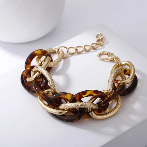 Retro Geometric No Inlaid Aluminum Wholesale Chain & Link Bracelets