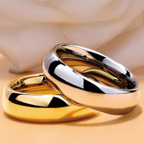 Wholesale Jewelry Simple Style U Shape Stainless Steel 18K Gold Plated Rings