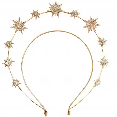 Lady Star Moon Alloy Inlay Rhinestones Hair Band