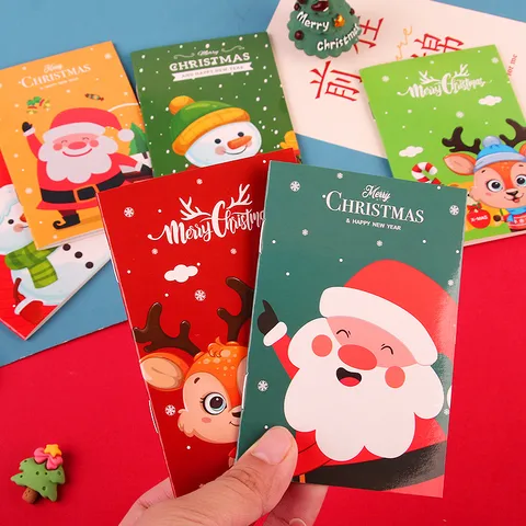 Cute Cartoon Christmas Portable Pocket Notepad 1 Piece