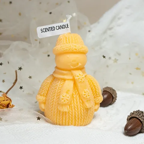 Christmas Fashion Snowman Soy Wax Daily Candle 1 Piece