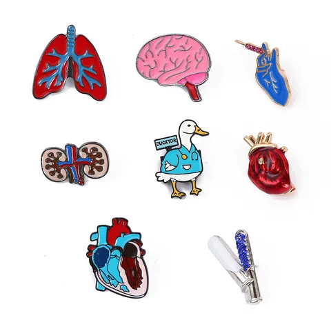 Cartoon Style Organ Alloy Enamel Women's Brooches