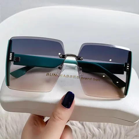 Fashion Pc Square Flowers Frameless Women's Sunglasses