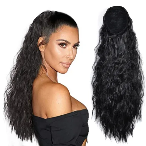 Women's Fashion Street Chemical Fiber Curls Ponytail Wigs