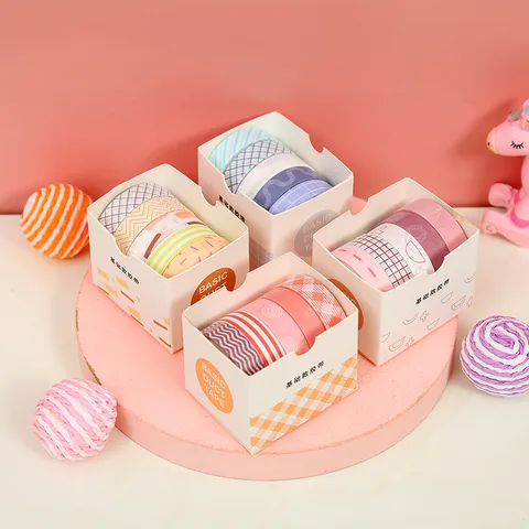 12 Models Journal Decoration Adhesive Paper Tape Gift Set  Wholesale