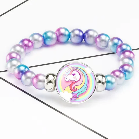 Simple Style Animal Arylic Alloy Beaded Plating Glass Kid'S Bracelets