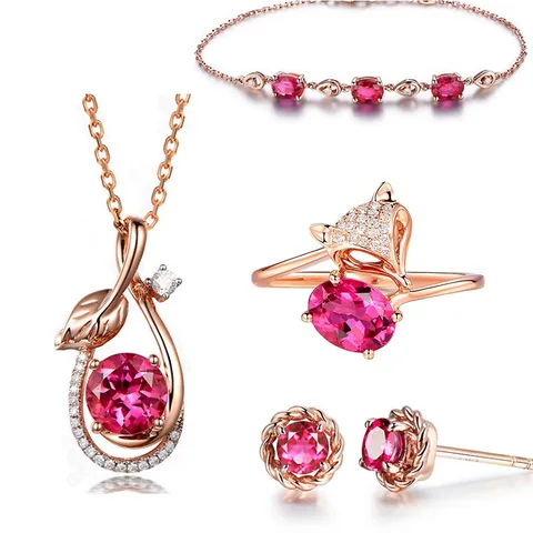 Copper Crystal Jewelry Sets