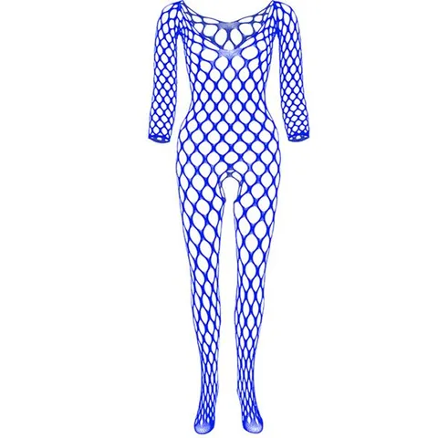 Sexy Lingerie Long-sleeved Large Mesh Hole One-piece One-piece Fishnet