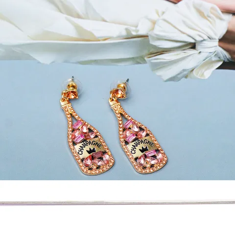 Fashion Letter Diamond Alloy Rhinestones Drop Earrings