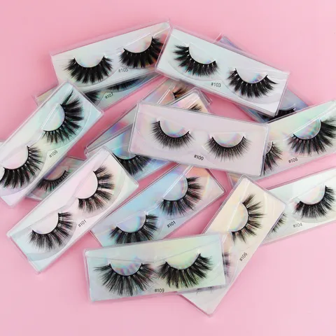 Fashion 3d Natural Nude Makeup Laser Card False Eyelashes 1 Pair