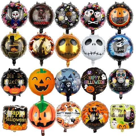 Halloween Pumpkin Bat Skull Aluminum Film Party Balloons