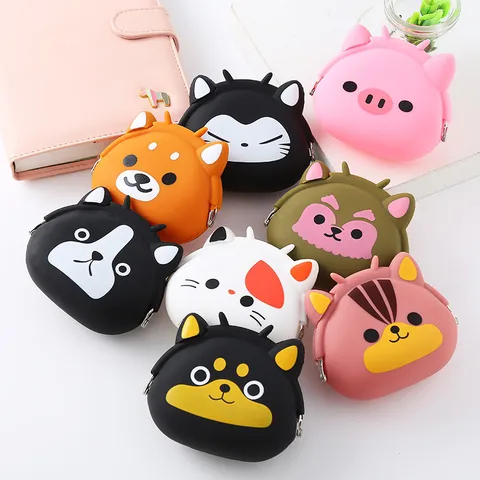 Kid's Animal Silica Gel Hook Loop Kids Wallets