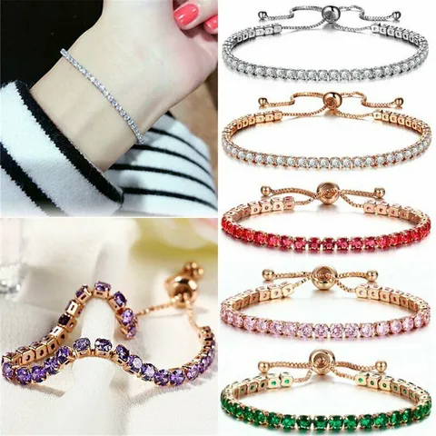 Fashion Geometric Alloy Plating Zircon Women's Bracelets