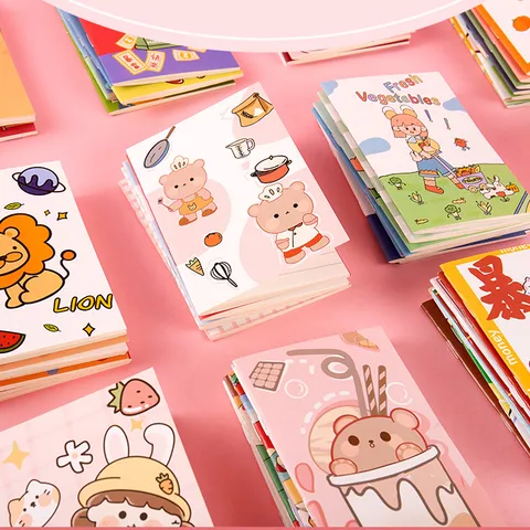 Creative Stationery Student Cute Cartoon Portable Soft Surface Notepad Random Style