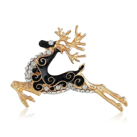 Fashion Elk Alloy Plating Rhinestones Women's Brooches