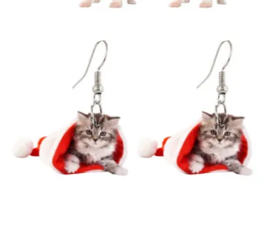 Cute Dog Cat Arylic Women's Earrings 1 Pair