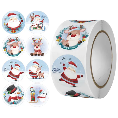 Cartoon Party Christmas Copper Plate Sticker Cartoon Style Adhesive Tape