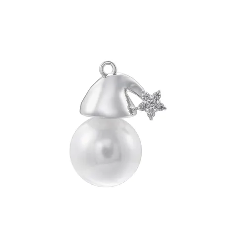 Elegant Simple Style Christmas Hat Bell Copper Plating Inlay Artificial Pearls Zircon 18k Gold Plated Charms