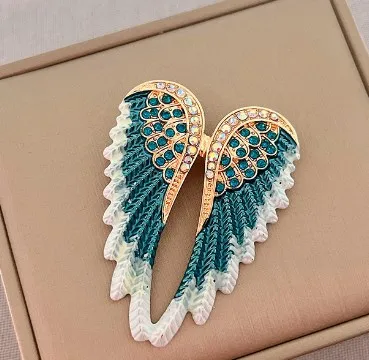 Retro Wings Flower Alloy Enamel Women's Brooches