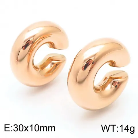 1 Pair Modern Style Water Droplets Plating Stainless Steel 18K Gold Plated Ear Studs