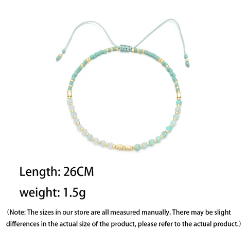 Fashion Round Beaded Natural Stone Knitting Bracelets