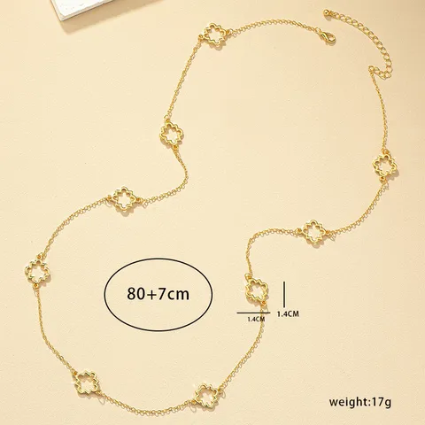 Modern Style Korean Style Geometric Alloy Plating Women's Long Necklace