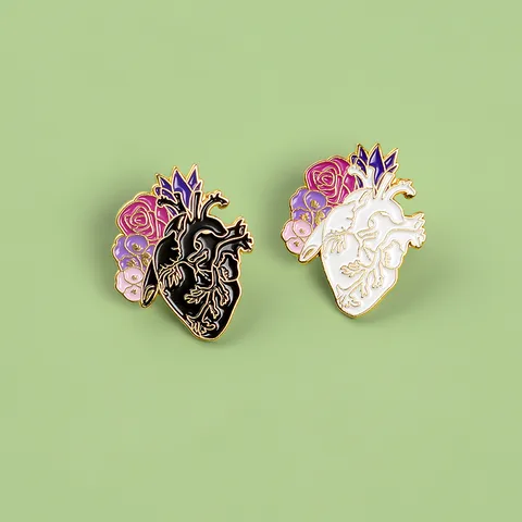 Simple Style Heart Shape Alloy Enamel Unisex Brooches