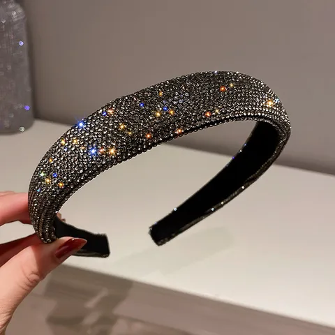 Fashion Geometric Cloth Inlay Artificial Pearls Hair Band