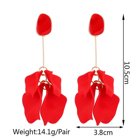 1 Pair Fashion Flower Plating Arylic Drop Earrings