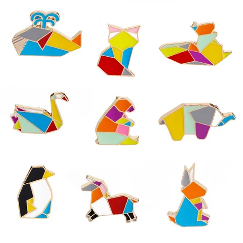 Cute Penguin Rabbit Dolphin Alloy Enamel Kid's Brooches