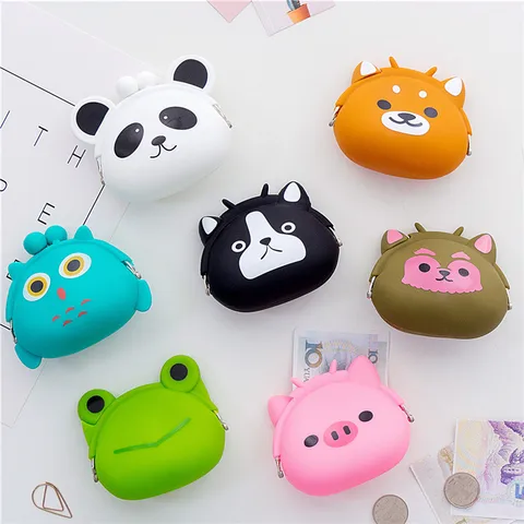 Women's Animal Silica Gel Buckle Coin Purses