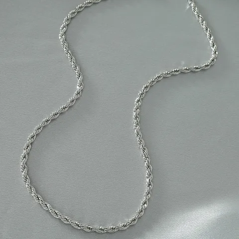 Hip-Hop Geometric White Gold Plated Iron Wholesale Necklace