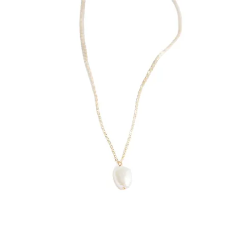 Simple Style Irregular Freshwater Pearl Brass Plating 14k Gold Plated Pendant Necklace