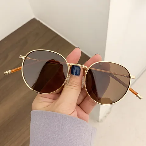 Cute Preppy Style Sweet Round Ac Round Frame Full Frame Women's Sunglasses