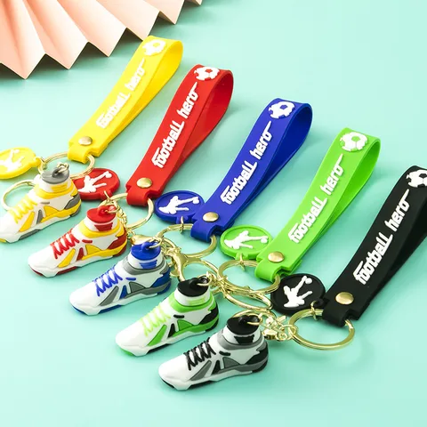 Cartoon Style Letter Silica Gel Women's Bag Pendant Keychain