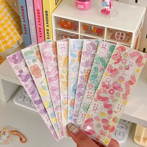 Original Cute Goka Stickers Korean Laser Hand Account Material Stickers Cartoon Diy Star Stickers Decorative Stickers