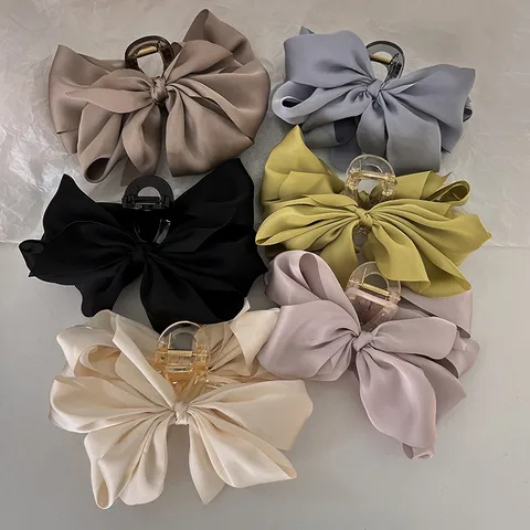 Sweet Bow Knot Cloth Hair Claws