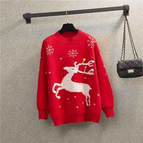 Women's Sweater Long Sleeve Sweaters & Cardigans Christmas Deer