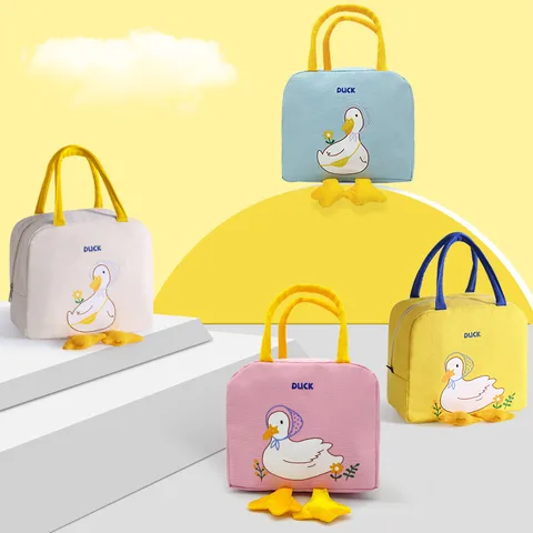 Cute Animal Cartoon Cloth Aluminum Bento Bag