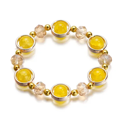 Fashion Round Glass Women's Bracelets 1 Piece