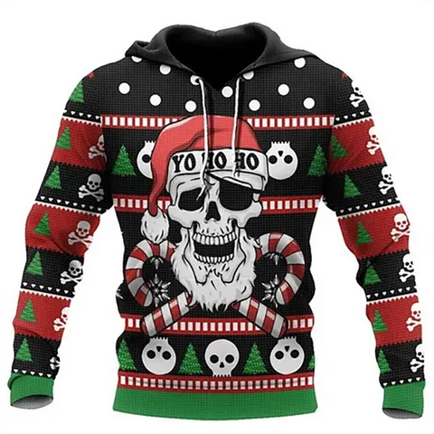 Men's Hoodie Long Sleeve Men's Hoodies 3d Print Hip-hop Christmas Tree