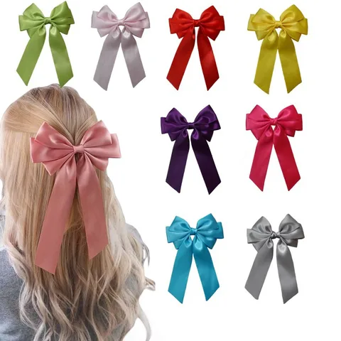 Kid's Princess Bow Knot Mixed Materials Hair Clip