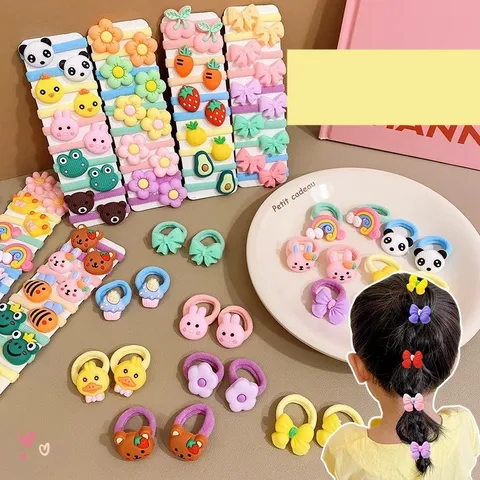 Girl's Cartoon Style Cartoon Fruit Soft Glue Flowers Hair Tie