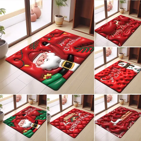 Cute Santa Claus Letter Elk Diatom Ooze Carpet Bathing