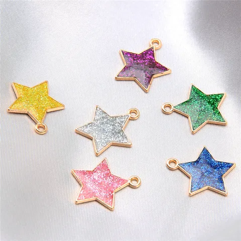 10 PCS/Package 20*18 * 2mm Alloy Star Pendant Earring Findings Jewelry Accessories