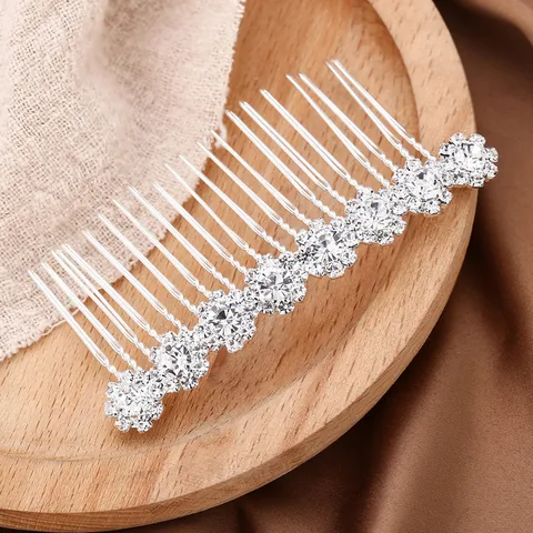 Women's Simple Style Classic Style Flower Alloy Inlay Zircon Insert Comb