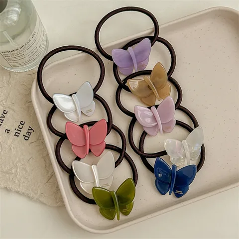 Women's Elegant Butterfly Cloth Acetic Acid Sheets Hair Tie